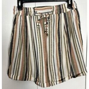 NWT  Romantic Gypsy Drawstring Striped Shorts Size Medium